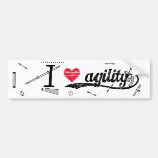 I Liebe-Agility nRed Autoaufkleber