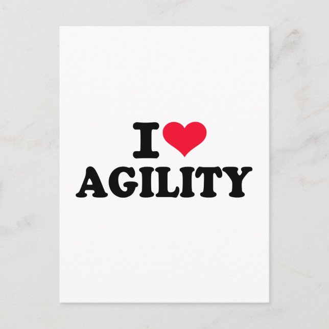 I Liebe Agility Postkarte (Vorderseite)
