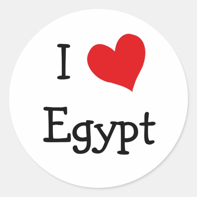 I Liebe Ägypten Runder Aufkleber (Vorderseite)
