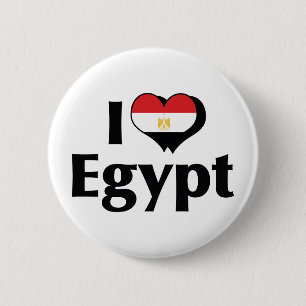 I Liebe Ägyptische Flagge Button