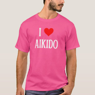 I Liebe Aikido I Heart Aikido Japanische Kampfkuns T-Shirt
