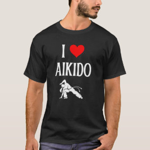 I Liebe Aikido I Heart Aikido Japanische Kampfkuns T-Shirt