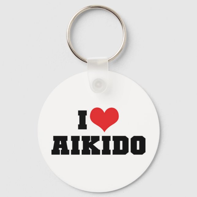 I Liebe Aikido Schlüsselanhänger (Vorderseite)