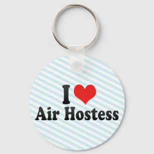I Liebe Air Hostess Schlüsselanhänger