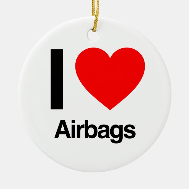 i Liebe Airbags Keramik Ornament (Vorne)