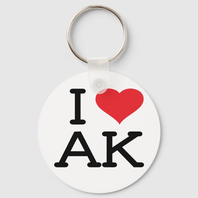 I Liebe AK - Herz - Schlüsselanhänger (Vorderseite)