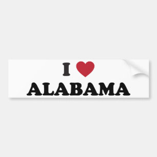 I Liebe Alabama Autoaufkleber