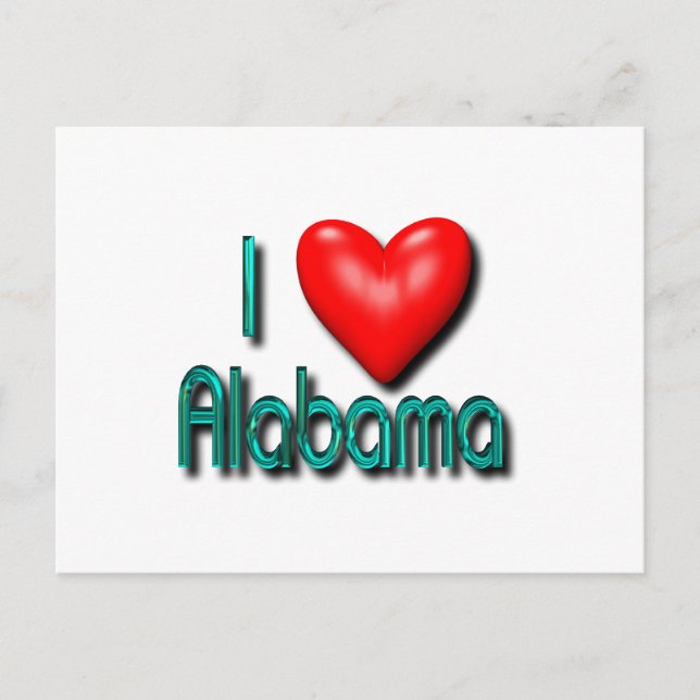 I Liebe Alabama Postkarte (Vorderseite)