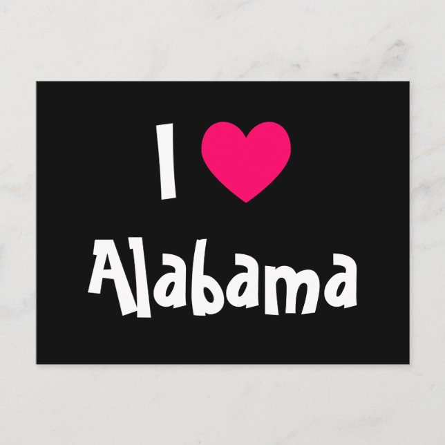 I Liebe Alabama Postkarte (Vorderseite)