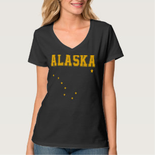 I Liebe Alaska Minimalistische Staatsflagge T-Shirt