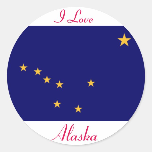I Liebe Alaska Sticker (Vorderseite)