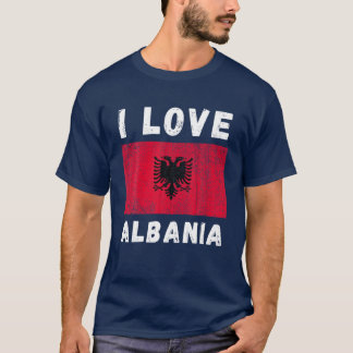 I Liebe Albanien I Herbst Albanische Familie Reise T-Shirt