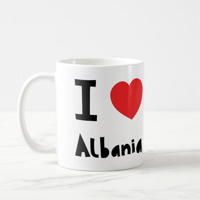 I Liebe Albanien Kaffeetasse (Links)