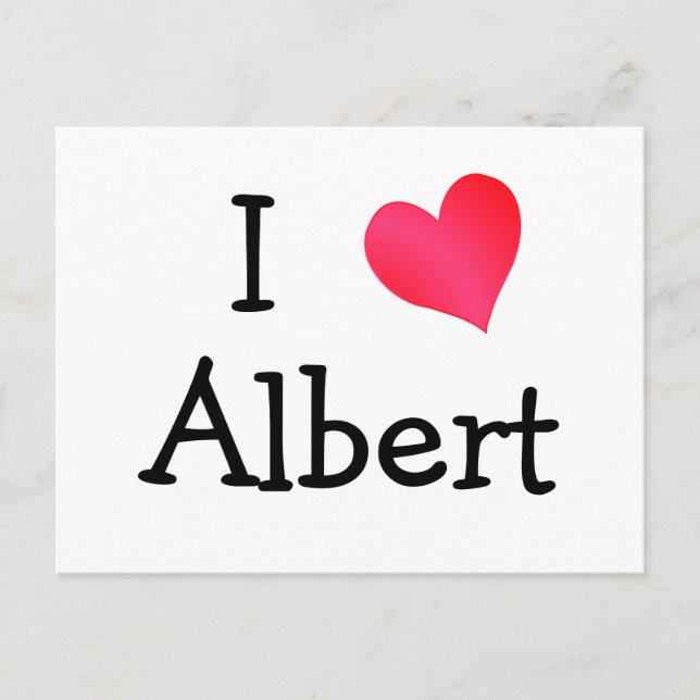 I Liebe Albert Postkarte (Vorderseite)