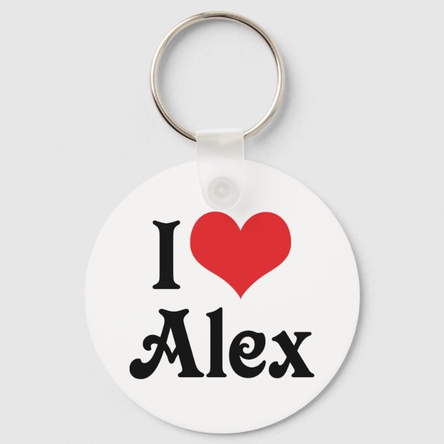 I Liebe Alex Schlüsselanhänger (Vorderseite)