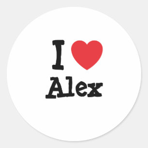I Liebe Alex T - Shirt Runder Aufkleber