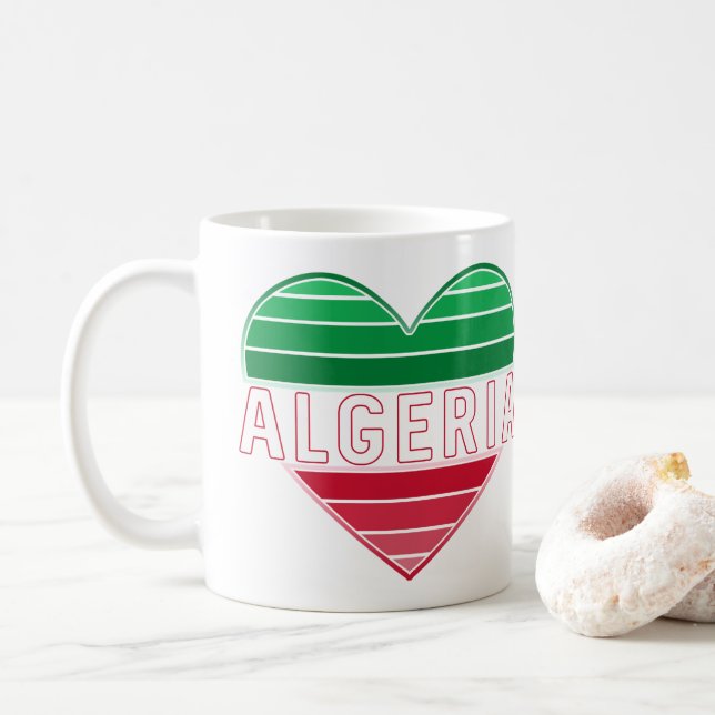 I Liebe Algerien, Algerien Kaffeetasse (Mit Donut)