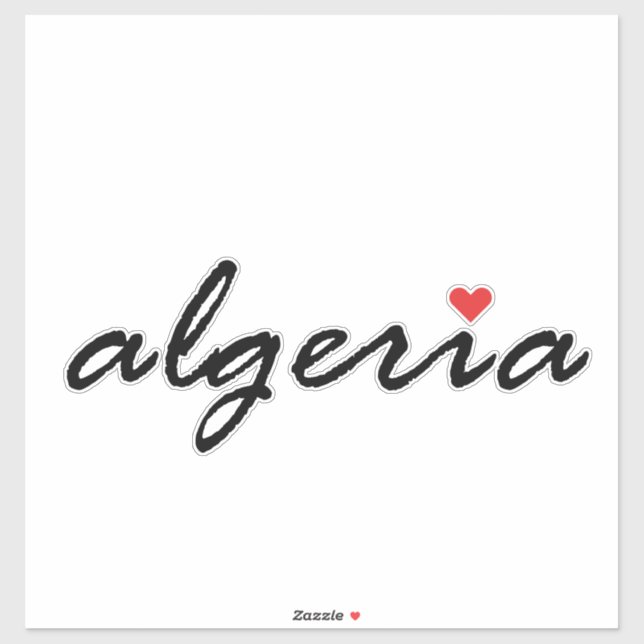 I Liebe Algerien Aufkleber (Blatt)