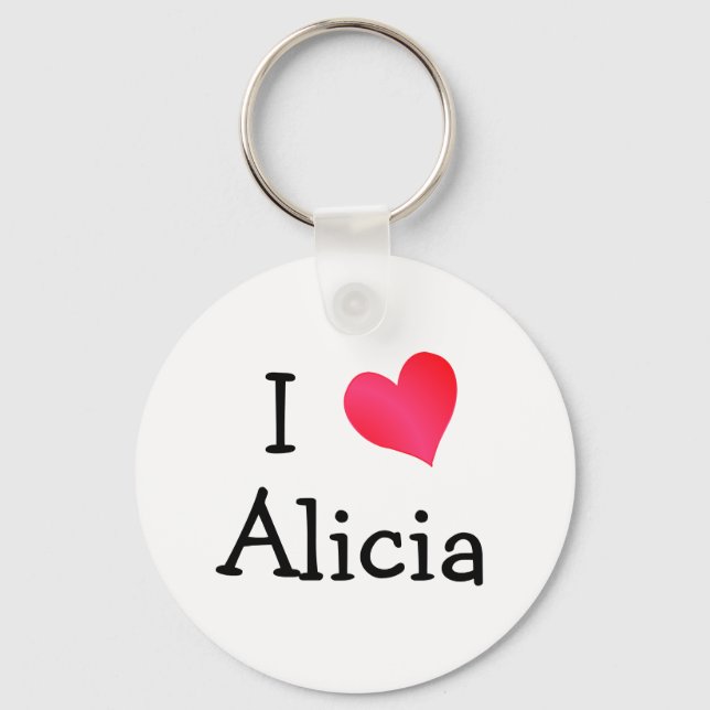 I Liebe Alicia Schlüsselanhänger (Vorderseite)