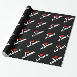 I LIEBE-ALKOHOL GESCHENKPAPIER