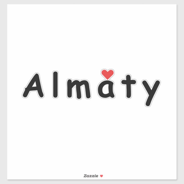 I Liebe Almaty Aufkleber (Blatt)