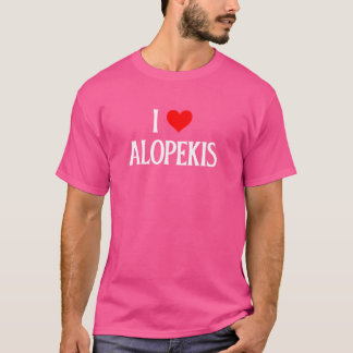 I Liebe Alopekis I Heart Alopekis Dog Lover Pet T-Shirt