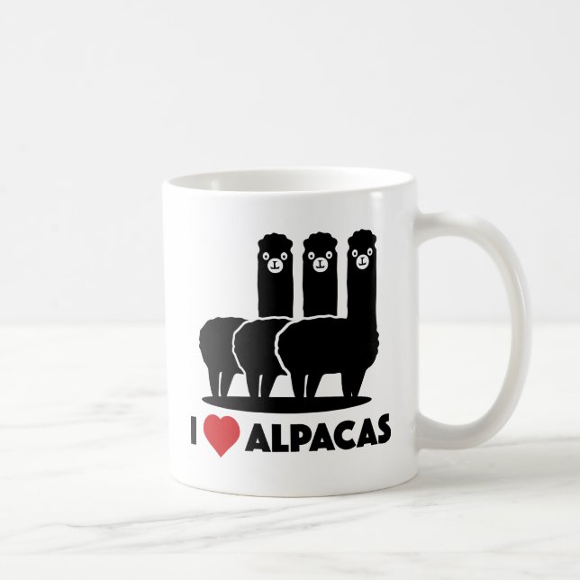 I Liebe Alpacas Kaffeetasse (Rechts)