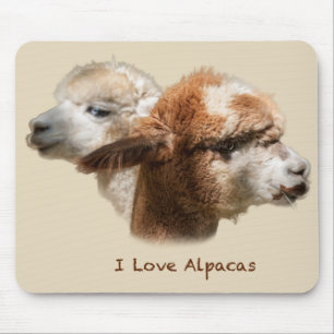 I Liebe Alpacas Mousepad