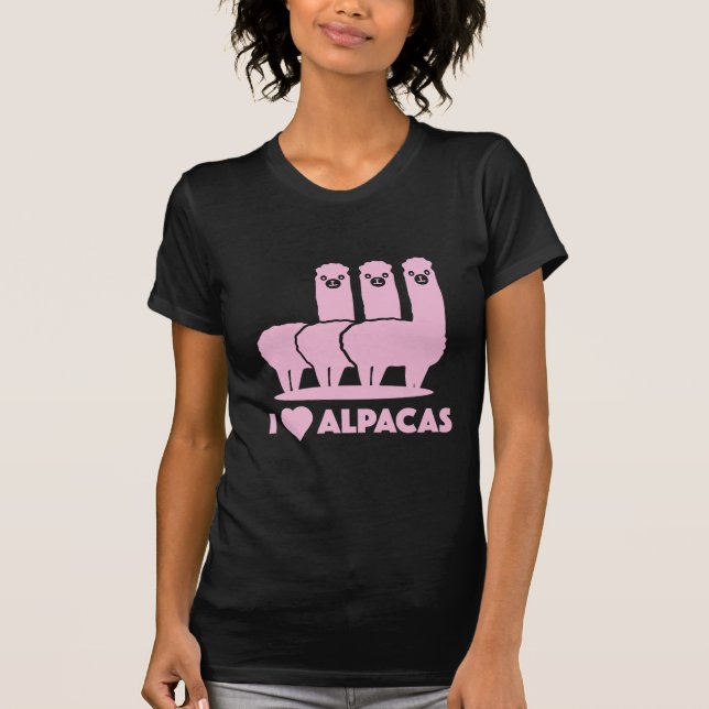 I Liebe Alpacas T-Shirt (Vorderseite)
