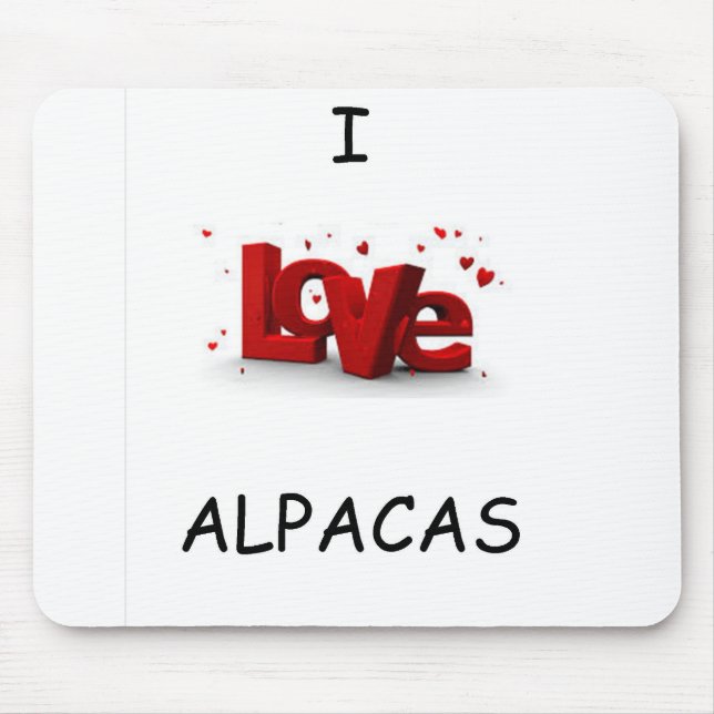 I Liebe-Alpaka-Mausunterlage Mousepad (Vorne)