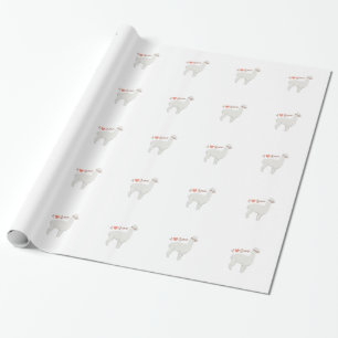 I Liebe-Alpakas Geschenkpapier