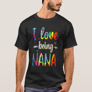 I Liebe als Nana Gefärbte Krawatte Familie Matchin T-Shirt