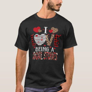 I Liebe als Sozialwissenschaft Rotes Kariertes Her T-Shirt