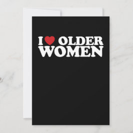 I Liebe Ältere Frauen Ich Herz Groovy Einladung