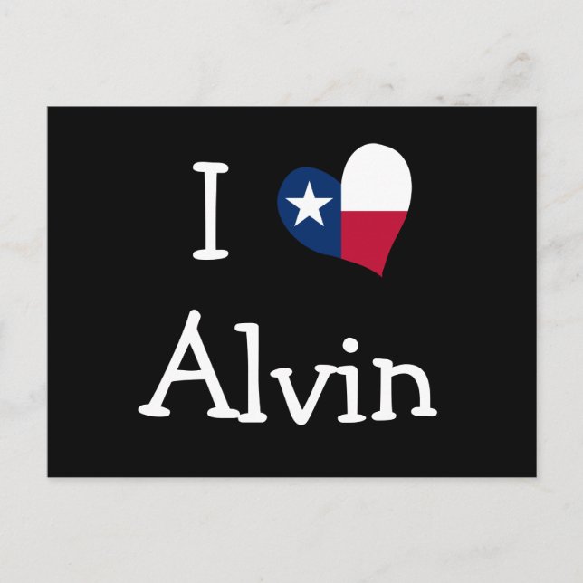 I Liebe Alvin Postkarte (Vorderseite)