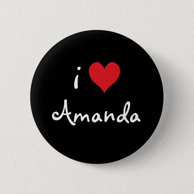 I Liebe Amanda Button (Vorderseite)