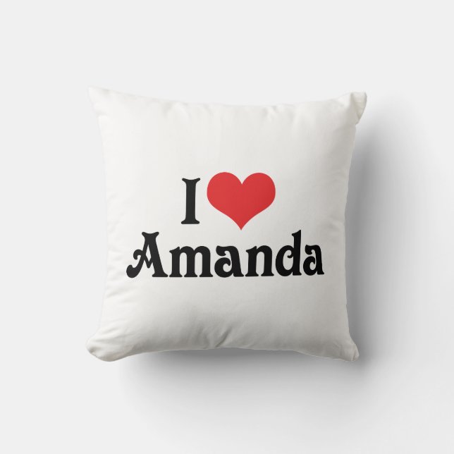 I Liebe Amanda Kissen (Vorderseite)