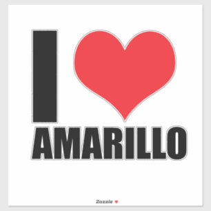 I Liebe Amarillo Aufkleber