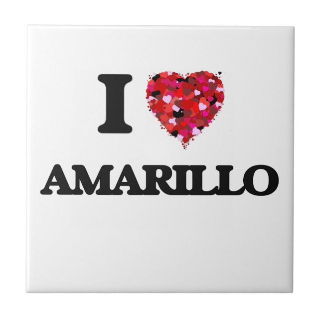 I Liebe Amarillo Texas Fliese (Vorderseite)