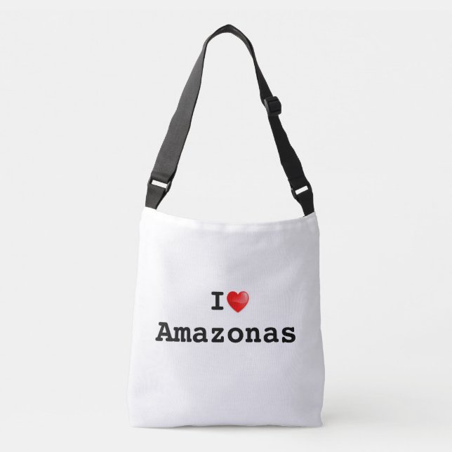 I Liebe Amazonas Tragetaschen Mit Langen Trägern (Vorderseite)