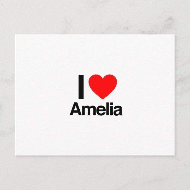 i Liebe amelia Postkarte (Vorderseite)