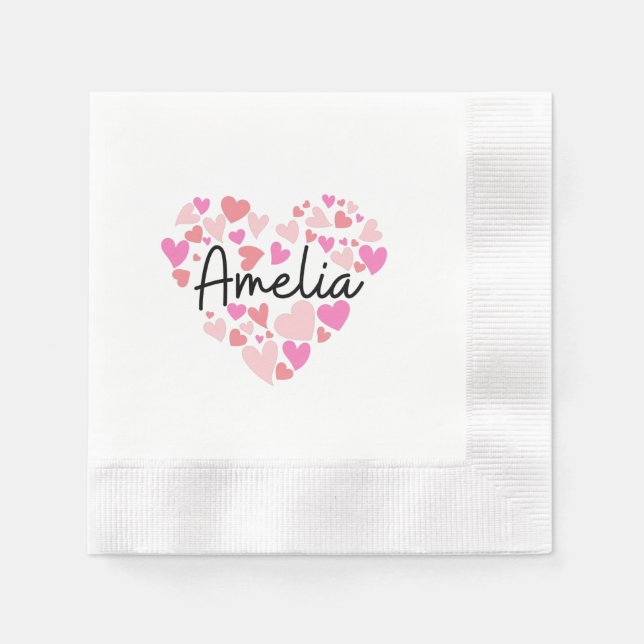 I Liebe Amelia Serviette (Vorderseite)