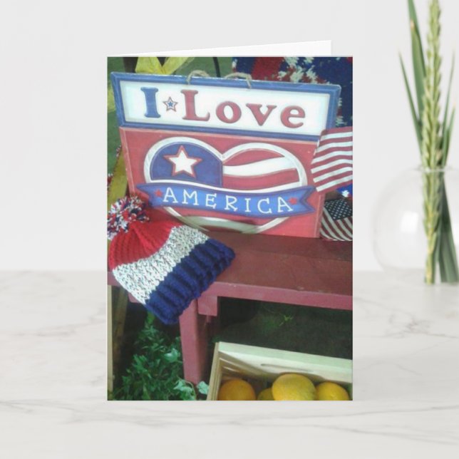 I Liebe America Card Karte (Vorderseite)