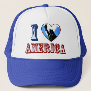 I Liebe America Liberty Heart Logo Truckerkappe