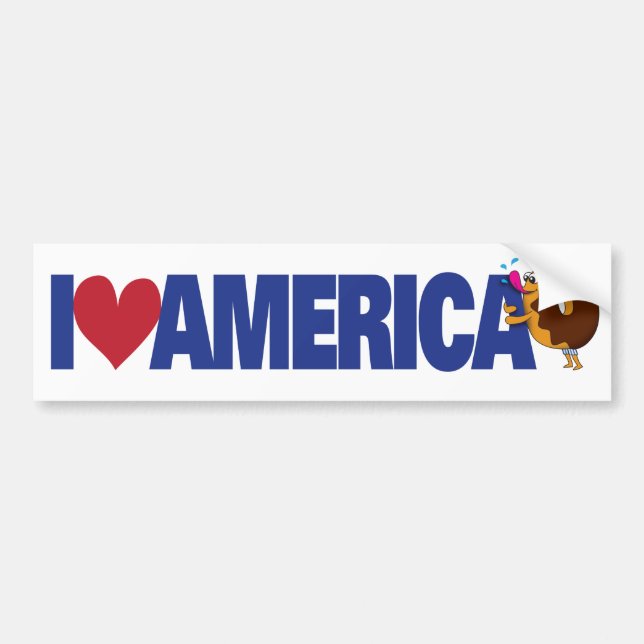 I Liebe Amerika Autoaufkleber (Vorne)