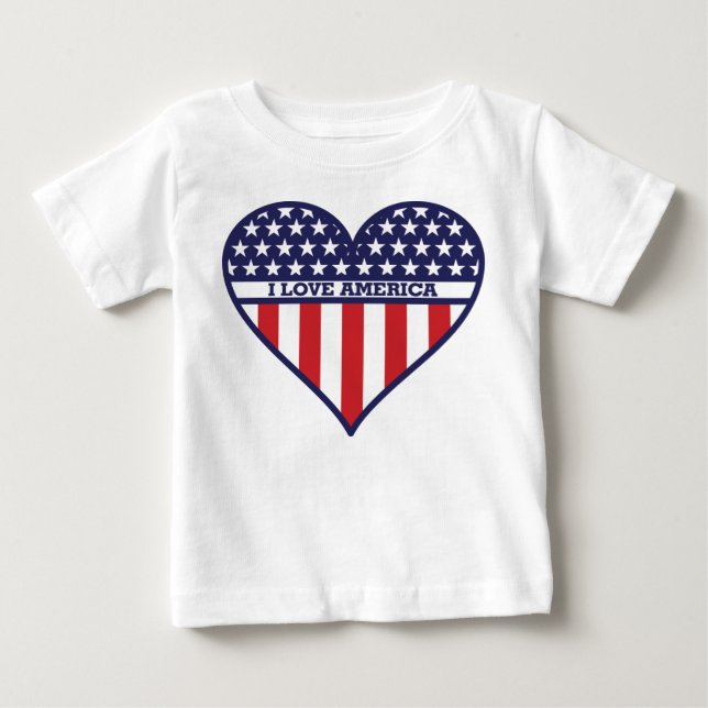 I Liebe Amerika Baby T-shirt (Vorderseite)