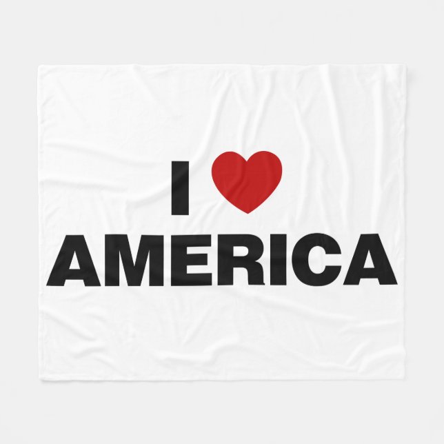 I Liebe Amerika Fleecedecke (Vorderseite (Horizontal))