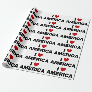 I Liebe Amerika Geschenkpapier