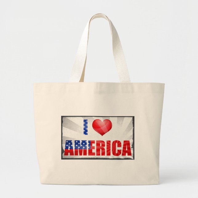 I Liebe Amerika Jumbo Stoffbeutel (Vorne)