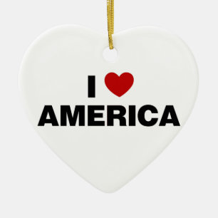 I Liebe Amerika Keramik Ornament